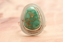 Genuine Battle Mountain Turquoise Native American Ring